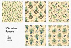 Snowdrops & alpine squill - spring flower clipart & patterns Product Image 8