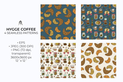 Hygge Coffee Seamless Digital Papers Croissants &amp; Cozy Café Product Image 3