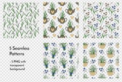 Snowdrops & alpine squill - spring flower clipart & patterns Product Image 7