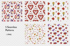 Valentines Day Gnomes Clipart & Patterns Product Image 7