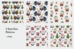Holiday Gnomes - Christmas Line Art Clip art & Patterns Product Image 7