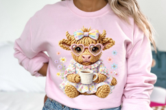 Cute Highland Cow Easter png Product Image 5