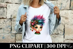 Baby Elf with Christmas Decorations, PNG Product Image 4