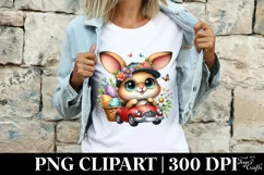 Easter Bunny Egg Flower, Clipart |T-shirt, Mug PNG Product Image 4