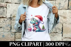 Dumb Unicorn with Santa Hat PNG Product Image 4