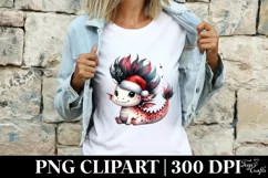 Expressive Cute Dragon with Punk Haircut, PNG Product Image 4