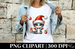 Angry Baby Dragon Christmas PNG Product Image 4