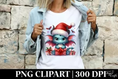 Angry Baby Dragon Christmas PNG Product Image 4