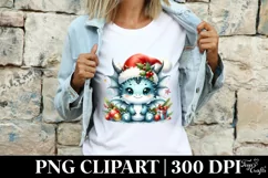 Angry Baby Dragon Christmas PNG Product Image 4