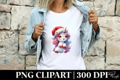 Excited Unicorn Winter PNG Product Image 1
