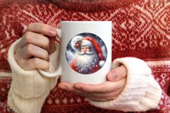 Winter Santa Round Sublimation PNG Product Image 3