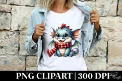 Excited Dragon in Winter PNG Product Image 4