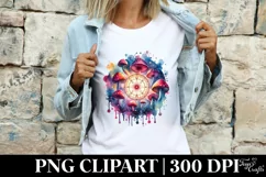 Vibrant Magical Celestial Mushroom Tarot PNG Product Image 4