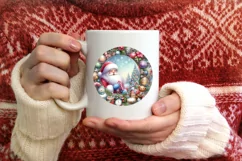 Colorful Pastel Christmas Santa PNG Product Image 1