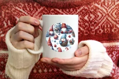 Winter Gnomes Round Ornament PNG Product Image 1