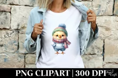 Dumb Chicken in Winter Clothes PNG Product Image 4
