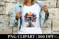 Vibrant Magical Celestial Mushroom,Transparent PNG Product Image 4
