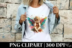 Cupid Angel Of Love Gesture Watercolor Florals Clipart Product Image 3