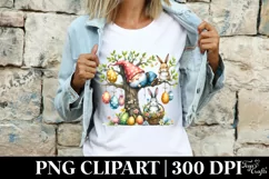 Easter Gnome Sleeping On a Tree Clipart |T-shirt, Mug PNG Product Image 4