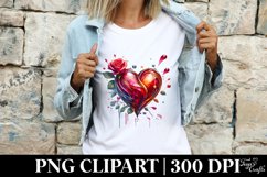Broken Cold Heart Love Clipart |T-shirt, Mug, Tumbler Product Image 4