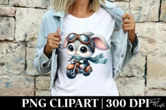 Easter Bunny Scarf Flower, Clipart |T-shirt, Mug PNG Product Image 3