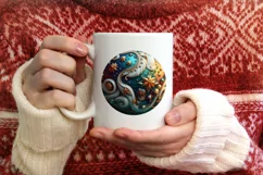 3d Christmas Round Cute Ornament Sublimation Product Image 3