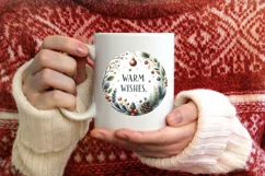 Snowflake Warm Wishes Sublimation PNG Product Image 3