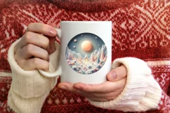 Pastel Christmas Candy Scene Sublimation PNG Product Image 4