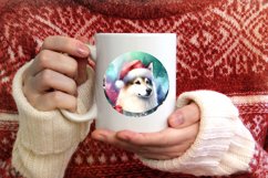 Dog Round Ornament Sublimation PNG Product Image 1