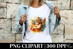 Cupid Angel Of Love Gesture Watercolor Florals Clipart Product Image 3