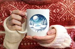 3D Snowy Nights Winter PNG Product Image 4