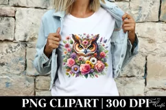 Watercolor Colorful Owl Floral |T-shirt, Mug, Tumbler Product Image 4