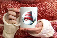Watercolor Gnome Christmas PNG Product Image 4