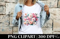 Flowers, Clipart |T-shirt, Mug PNG Product Image 4