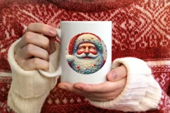 Santa Bubbles Christmas Round Cute Ornament Sublimation Product Image 3