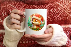 Christmas Round Cute Ornament Sublimation Product Image 3