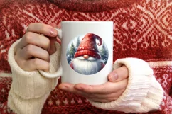 Watercolor Gnome Christmas PNG Product Image 1