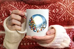 Watercolor Gnome Christmas PNG Product Image 4