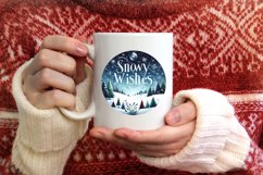Watercolor Winter Scene Sublimation PNG Product Image 1