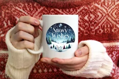Watercolor Winter Scene Sublimation PNG Product Image 1