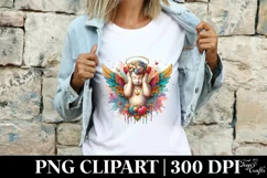 Cupid Angel Of Love Gesture Watercolor Florals Clipart Product Image 3