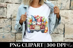 Easter Gnomes Truck Clipart |T-shirt, Mug PNG Product Image 4
