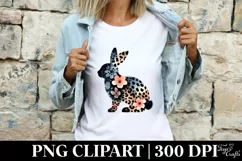 Easter Bunny Animal Print Flower, Clipart |T-shirt, Mug PNG Product Image 4