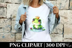 Frog on a Pond Valentines Love |T-shirt, Mug PNG Product Image 4