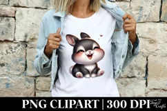 Bunny Flower, Clipart |T-shirt, Mug PNG Product Image 3