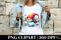 Easter Gnome Sleeping in the Clouds Clipart |T-shirt, Mug Product Image 4