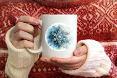 Snow Flake Christmas Round Cute Ornament Sublimation Product Image 3