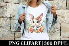 Bunny Egg Flower, Clipart |T-shirt, Mug PNG Product Image 4