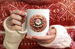 Thank Santa Christmas Round Cute Ornament Sublimation Product Image 3