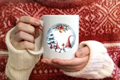 Winter Gnomes Watercolor PNG Product Image 1